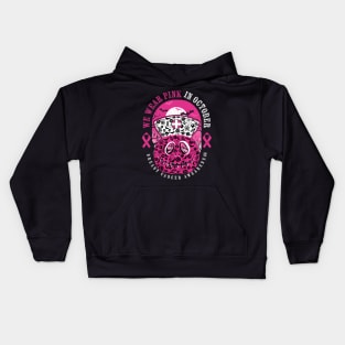 We wear Pink in October Nurse Ribbon Breast Cancer Awareness Kids Hoodie